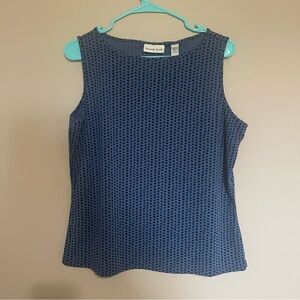 Amanda Smith Navy Textured Tank Top